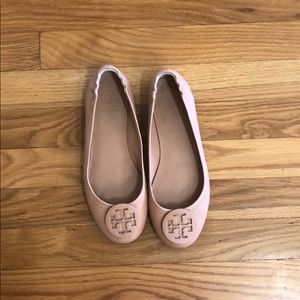 Tory Burch size 7 nude flats barely worn